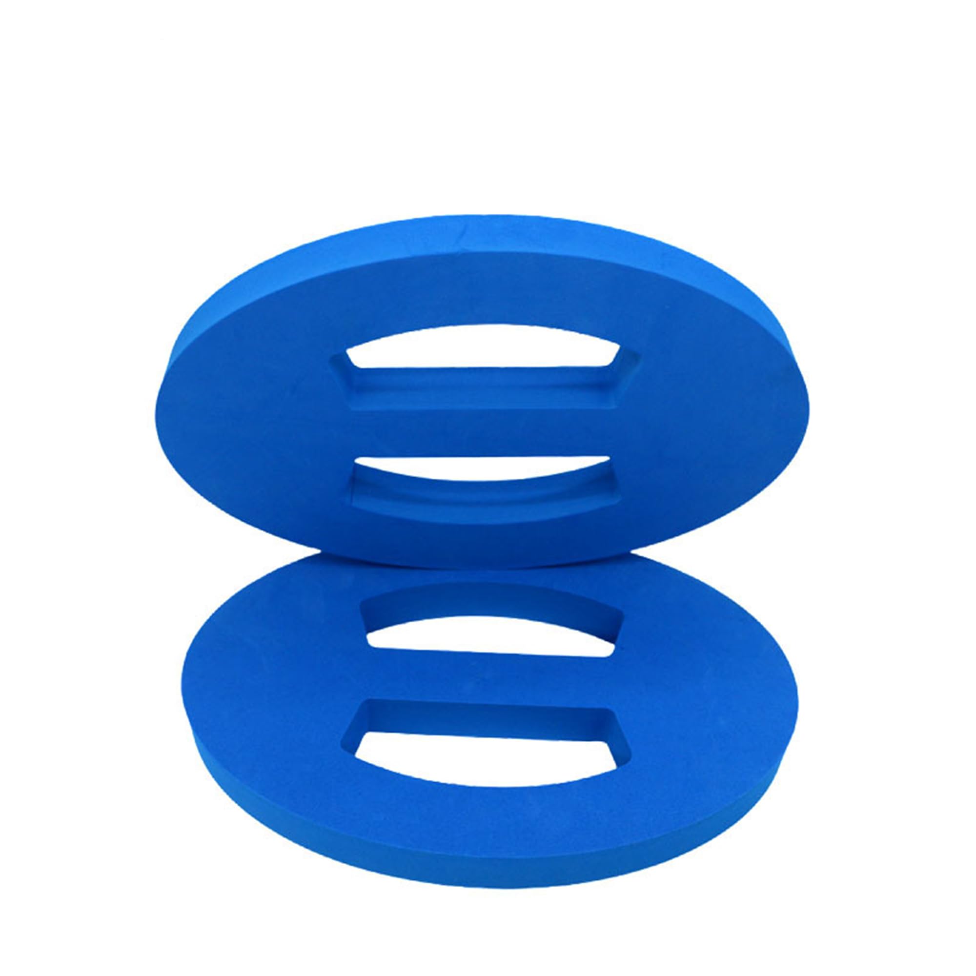 YZNLOQ 2 PCS Water Exercise Discs,Eva Foam Water Hand Discs for Pool Exercise Resistance Water Weights,Water Aerobic Equipment Hand Held Swim Disc for Water Exercise,Swimming Beginner (Oval Dark Blue)