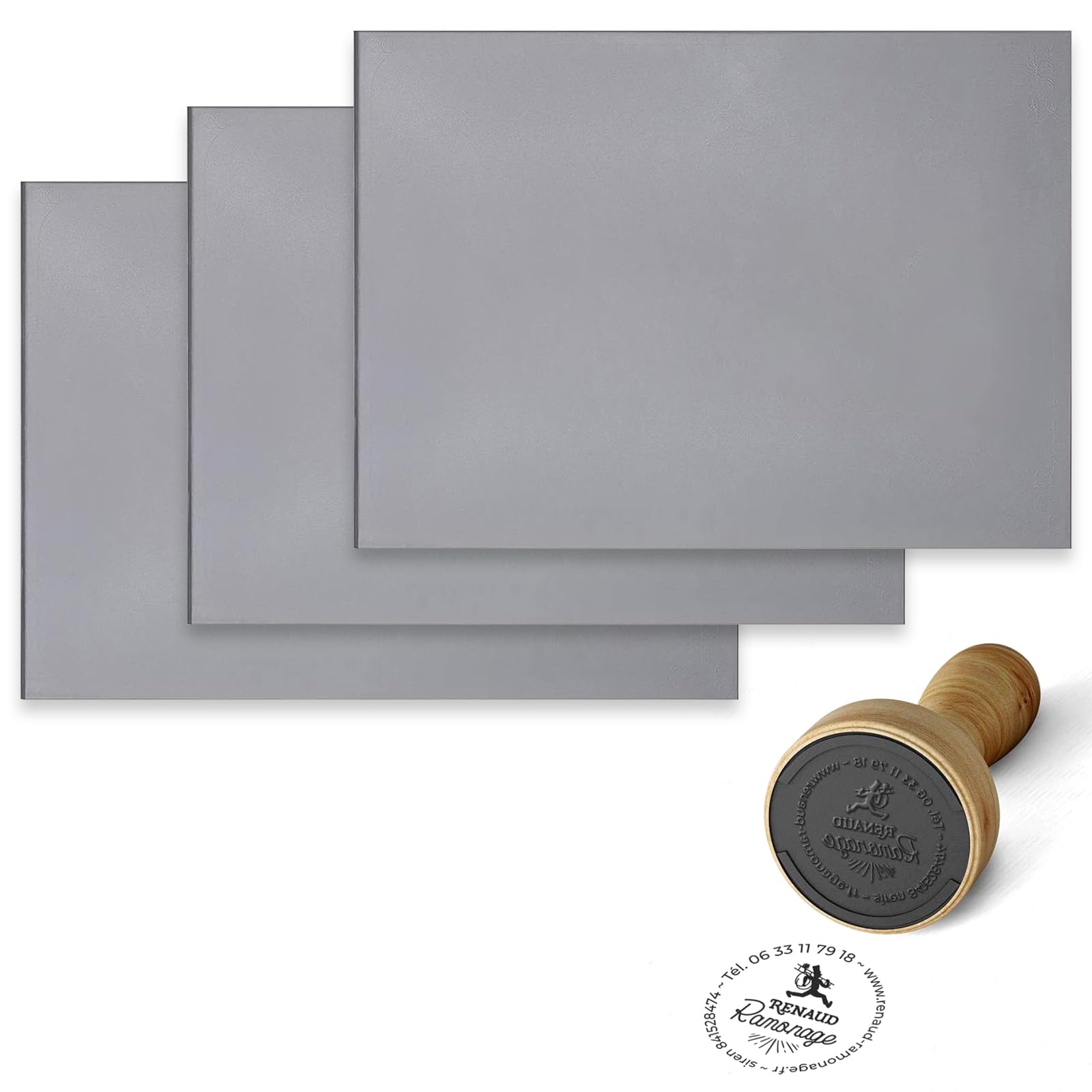Pack of 3 A4 Laser Rubber Sheet Pad, Stamp Rubber Laser Rubber Stamp, Stamp Rubber for Laser Rubber Stamp Rubber Stamp Sheet for DIY Crafts Stamp Engraving Machines 297 x 210 x 2.3 mm