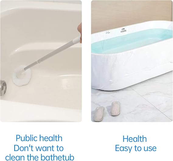 Swingers 40 Pack Disposable Bathtub Cover Liner, Large Bathtub Liner