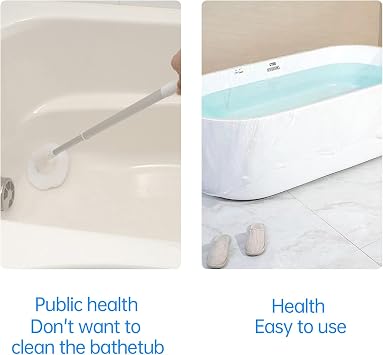 Swingers 40 Pack Disposable Bathtub Cover Liner, Large Bathtub Liner