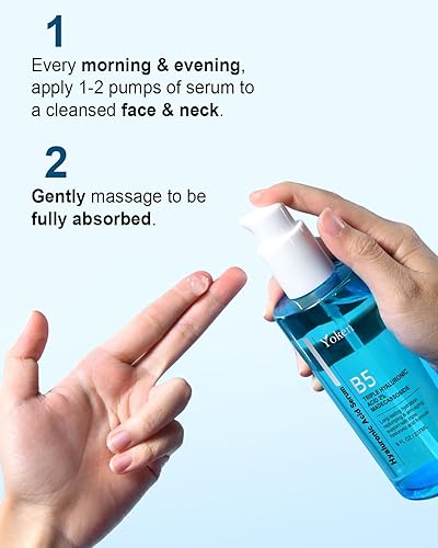 Miniatura 5 de EWG - Suero de ácido hialurónico verificado para rostro de 8 + 2 onzas líquidas, vitamina B5 y ácido hialurónico triple puro 2%, suero facial