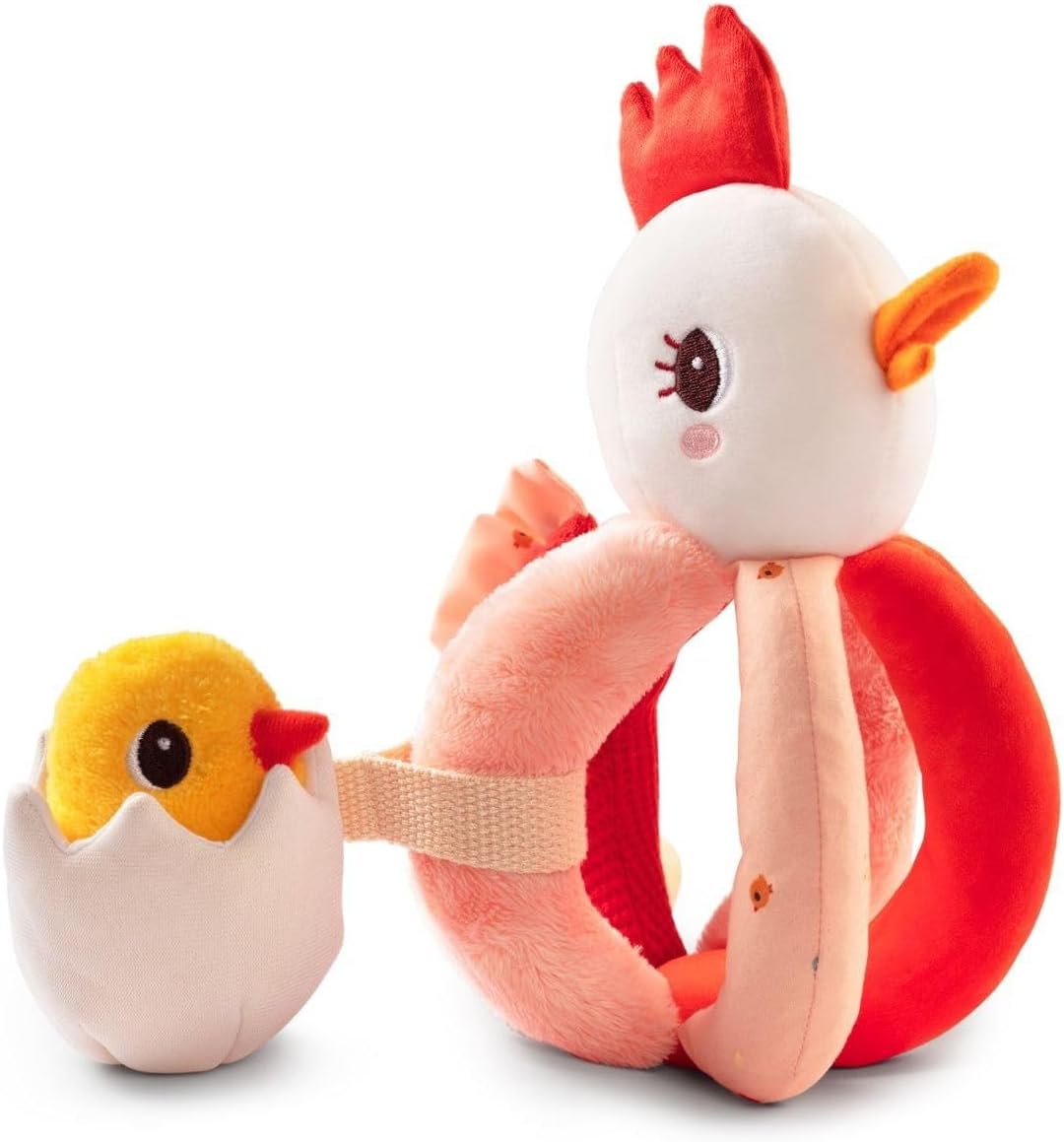 Lilliputiens 83366 Party Batman Paulette Rattle with Handles, White, one Size