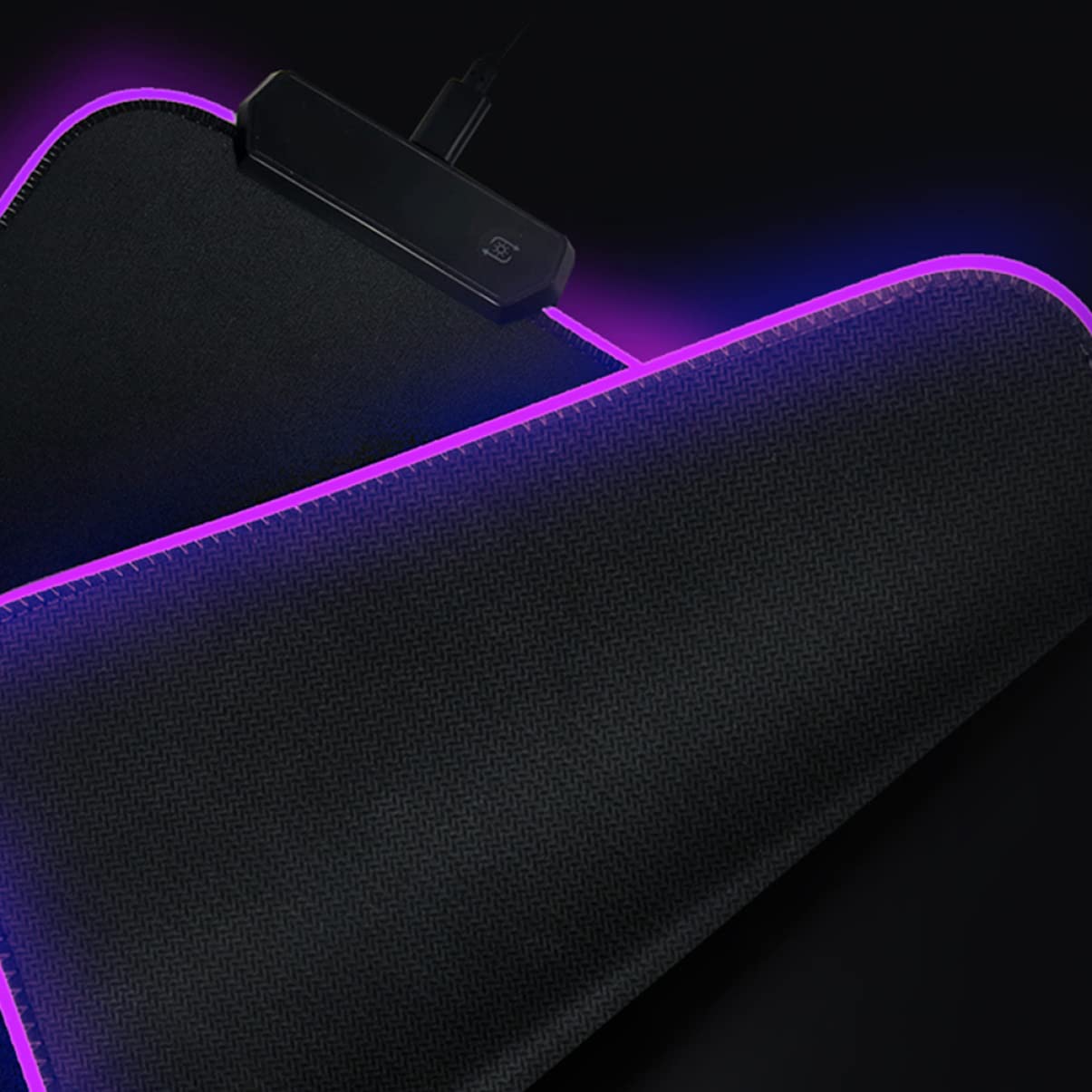 Tappetino per Mouse LED Rgb 800x300 Mm Nero in Gomma | Resistente All’acqua e Sporco, Memoria Spegnimento, Spandex Finitura Luminosa