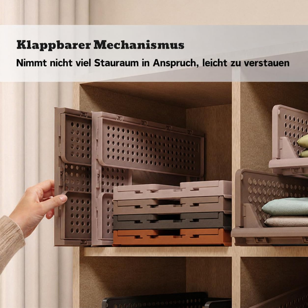 RMAN Organizer Armadio di 8 Pezzi Cassetti per Armadio Interno Organizer Armadio Plastic Contenitori Salvaspazio per Camera da letto, Casa, Cucina, Bagno, Marrone | organizer guardaroba, scatole portaoggetti, vestiti, biancheria intima, top, pantaloni, cr