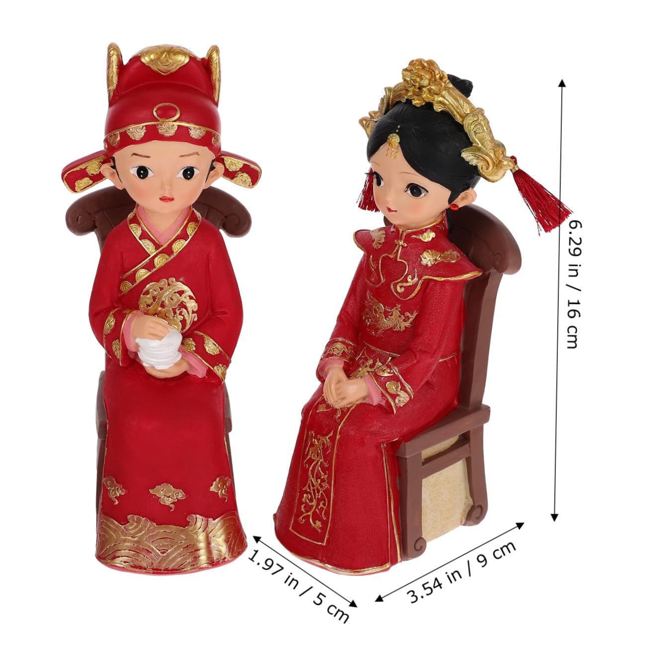 1juego Estatuillas De Novios para Decoración De Bodas Adornos De y Recién Figuras De para Pasteles y De
