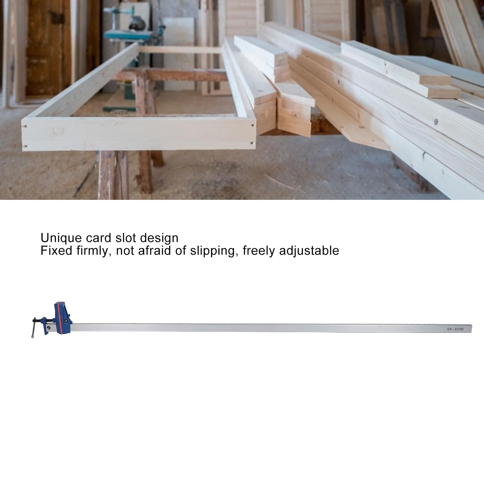 Zacisk F do obróbki drewna Wytrzymały zacisk F ze stopu aluminium Majsterkowanie Rzemiosło Produkcja mebli 188 cm Zacisk do obróbki drewna