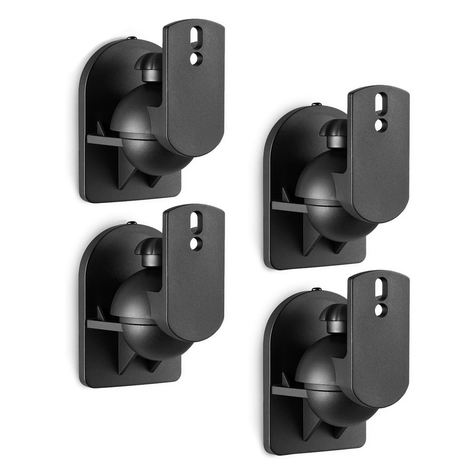 WALI Speaker Wall Mounts, Bookshelf Speaker Wall Mount Brackets, Surround Sound Speaker Mounts, Hold up to 7.7 lbs, (SWM402), 4 Pack, Black