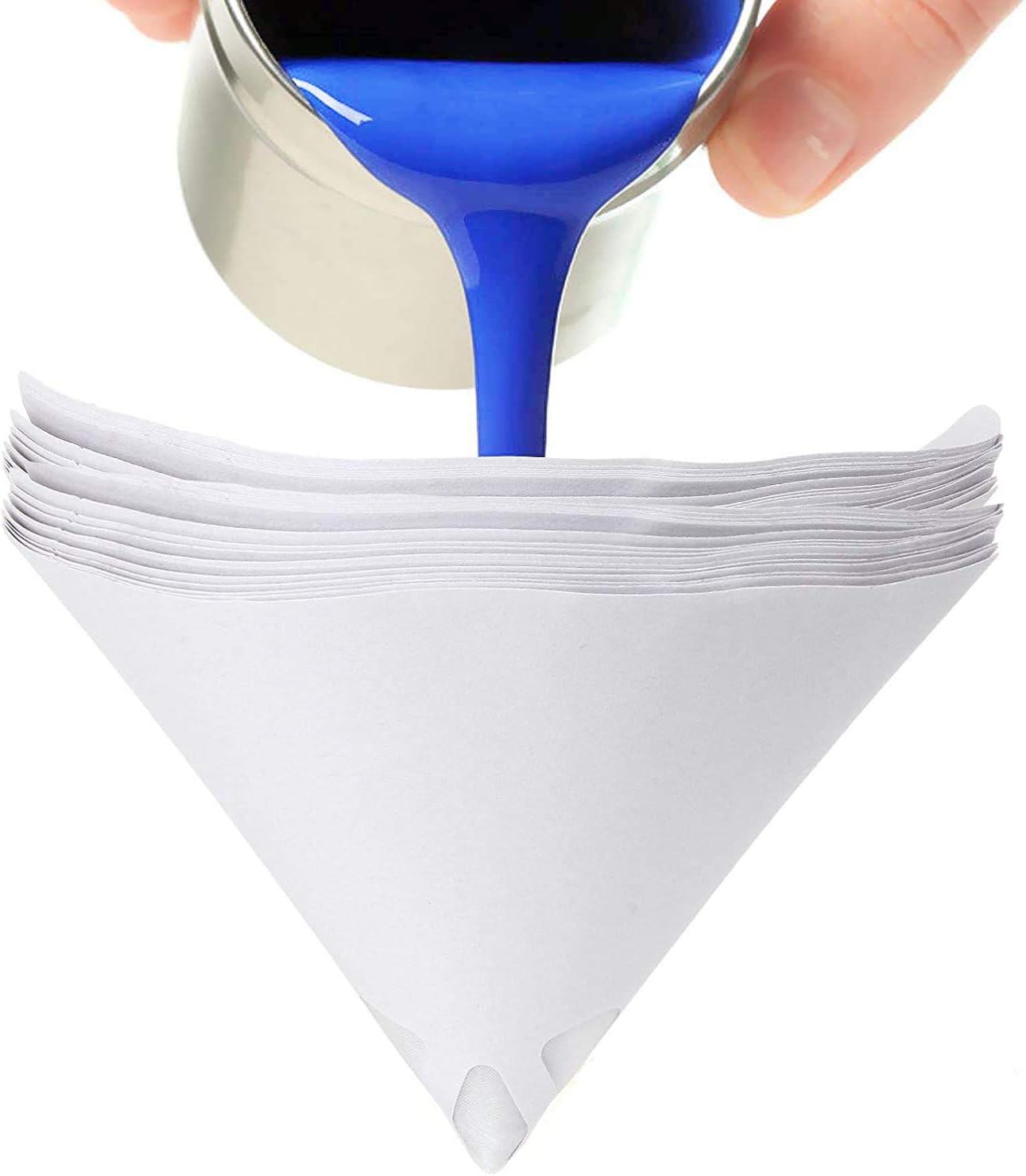 200 Pack 150 Micron Paint Filter Cone, Fine Nylon Mesh Funnel, Ideal for Automotive & House Paints