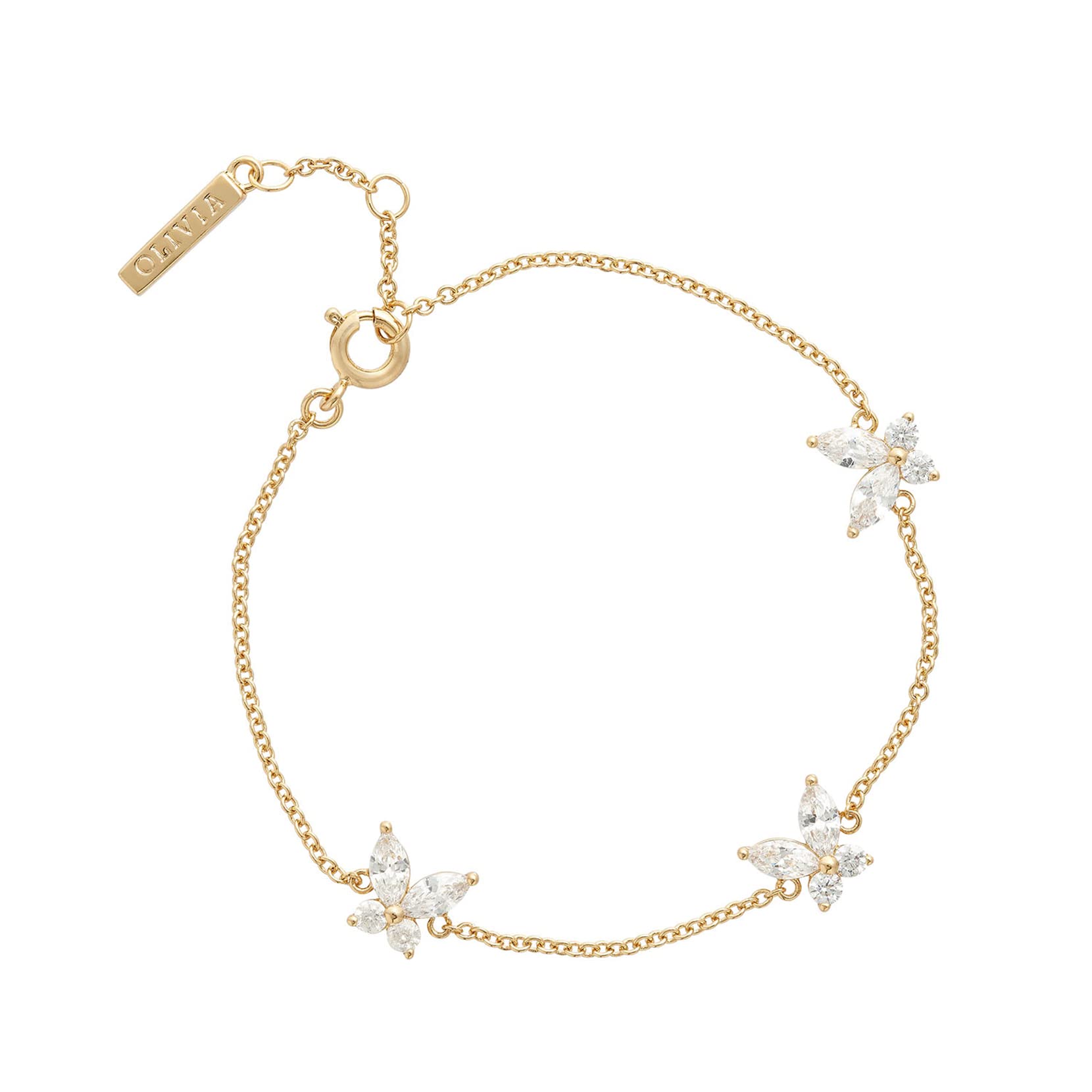Olivia BurtonSPARKLE BUTTERFLY WOMENS CHAIN BRACELET - OBJMBB13