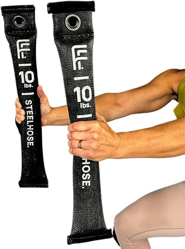 FitFighter Steelhose  Peso libre flexible  Mancuerna 5 en 1, pesa rusa, bolsa de arena, pelota medicinal y trineo  Pesas de gimnasio en casa para