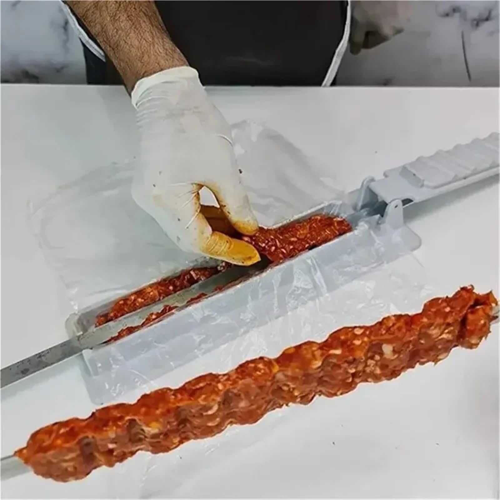 Grill zubehör 21 Zoll langer, flacher Grillspieß aus Edelstahl 340 for professionelle Grillspieße(12pcs kabob skewers)