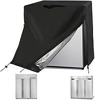 Vista 16 de Cubierta para refrigerador, cubierta impermeable y a prueba de polvo para proteger congeladores verticales y refrigeradores de bebidas, adecuada