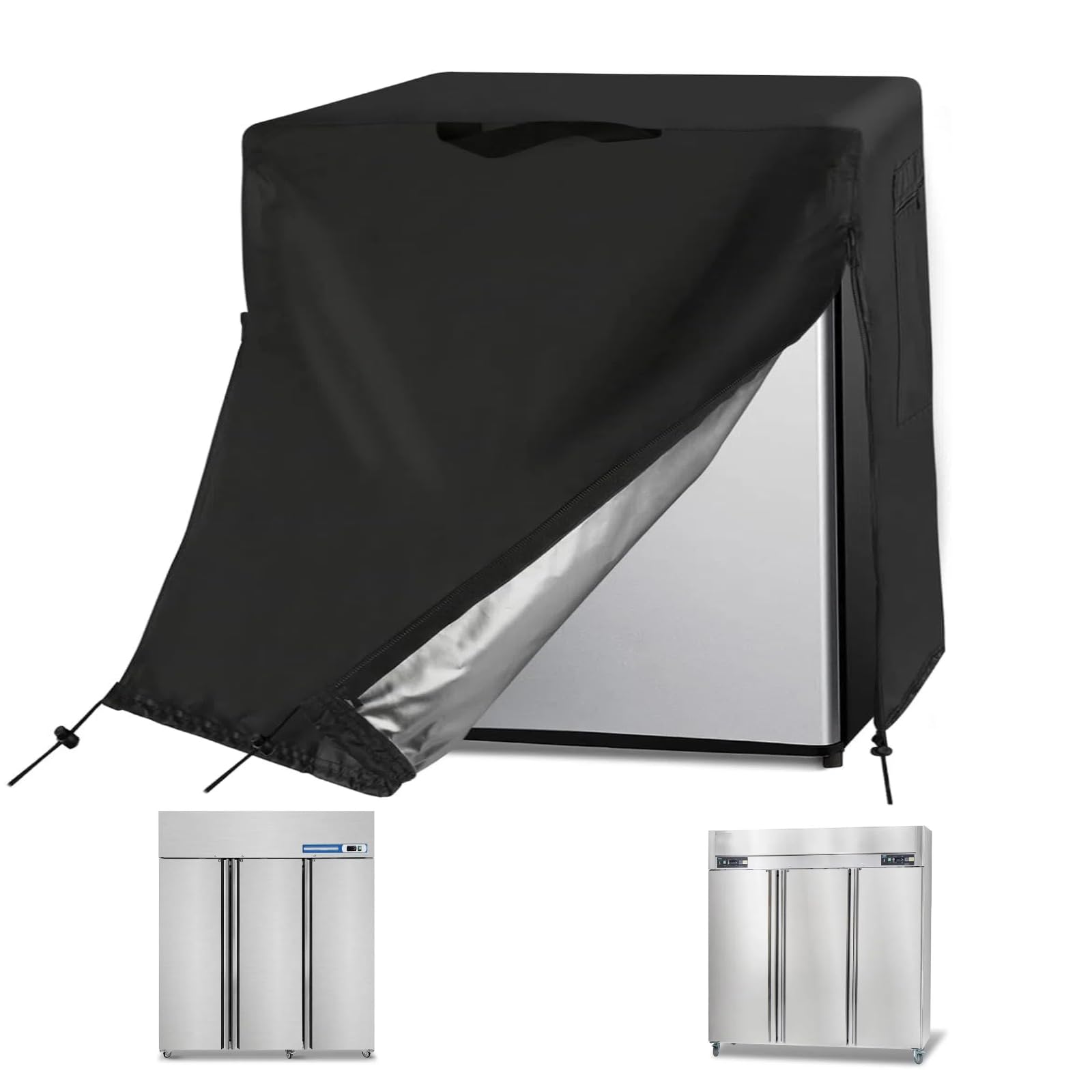 72W Commercial Refrigerator Cover for 54 Cu Ft Industrial Upright Fridge