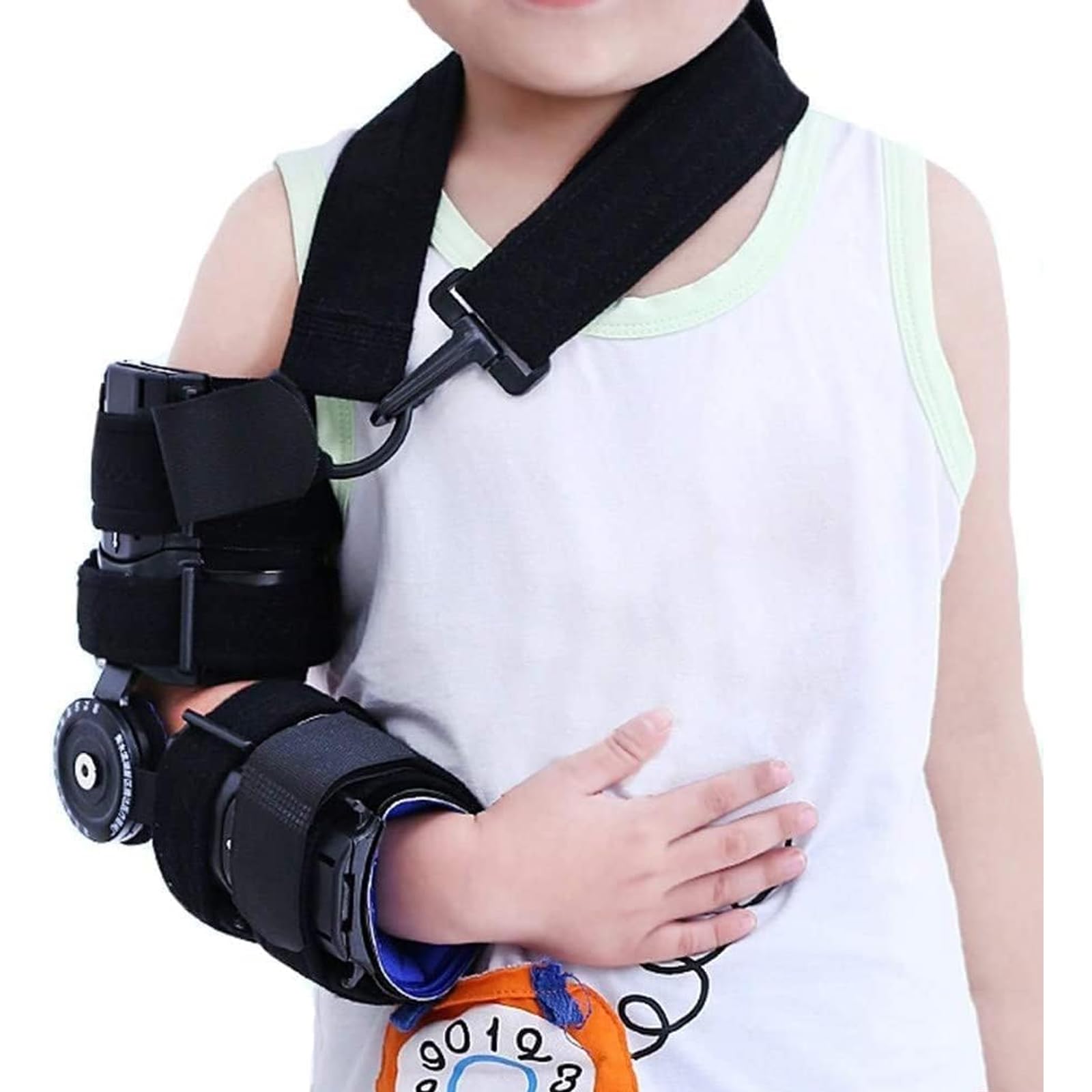 Ellenbogenorthese für Kinder, verstellbare Schulter- und Armstütze mit Gurt für die postoperative Phase, Stabilisierungsschiene für Kinder bei Brüchen, Verrenkungen und Gelenkschmerzen bei Arthritis
