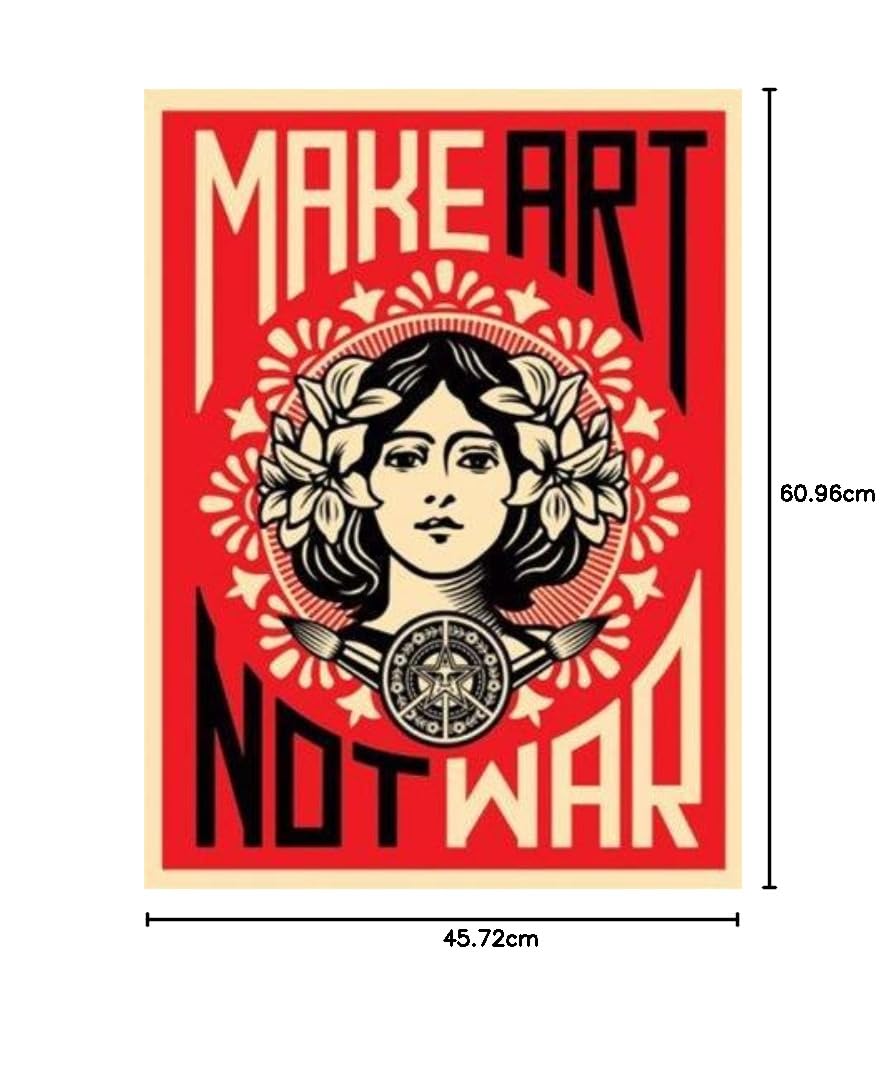 Amazon.co.jp: イマジナス ポスター Make Art Not War 反戦 平和