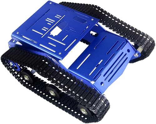 Miniatura 35 de Kit de chasis de coche robot inteligente, chasis de tanque grande de aleación de aluminio, con motores de 2WD para Arduino/Raspberry Pi DIY RC Negro