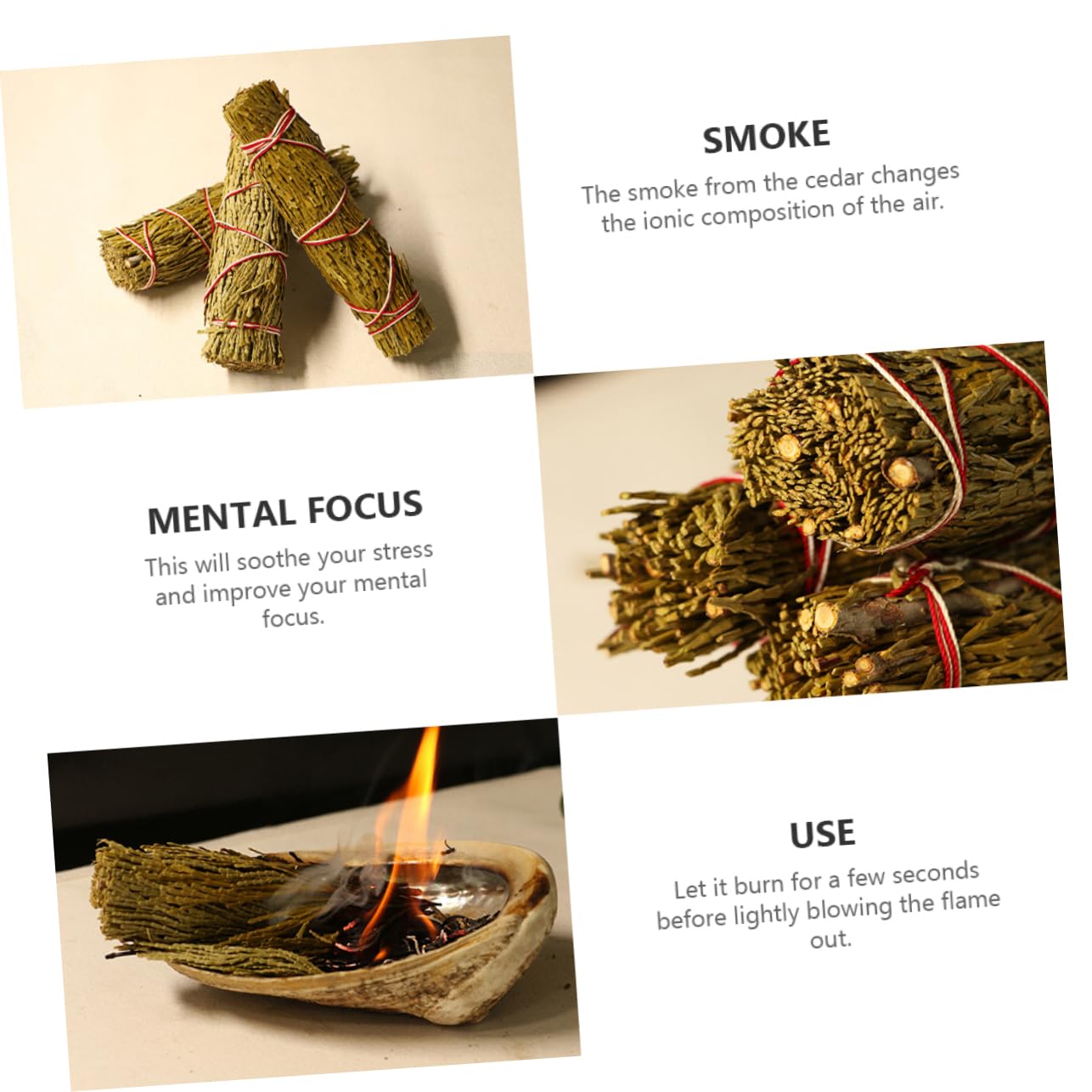 STOBAZA 2stücke Reine Zedernstäbe Für Meditation Raumreinigung Und Ritualzwecke Natürliche Aromatherapie Klarheit Und Harmonie Ihrem Zuhause