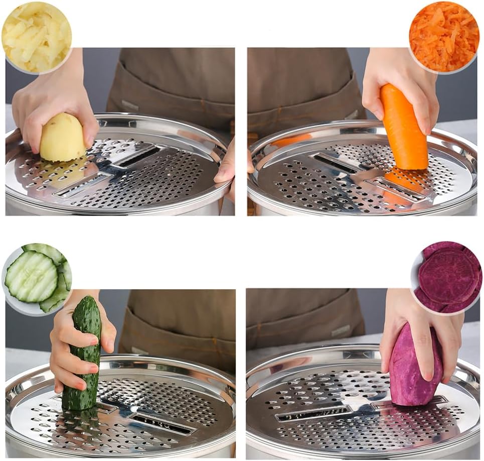Generic Germany Multifunctional Stainless Steel Basin, 5 In 1, With Grater, Drain, Kitchen Basin, 28cm