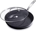 GreenPan SearSmart Hard Anodized Healthy Ceramic Nonstick 10 Piece Cookware Pots and Pans Set, PFAS-Free, Textured Surface, Dishwasher Safe, Oven Safe, Black