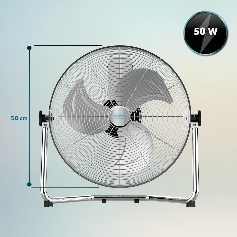 Cecotec Ventilateur Industriel EnergySilence 3000 Pro. 90 W, 16’’ avec 3 pales, Moteur en cuivre et 3 vitesses (4300 Pro)