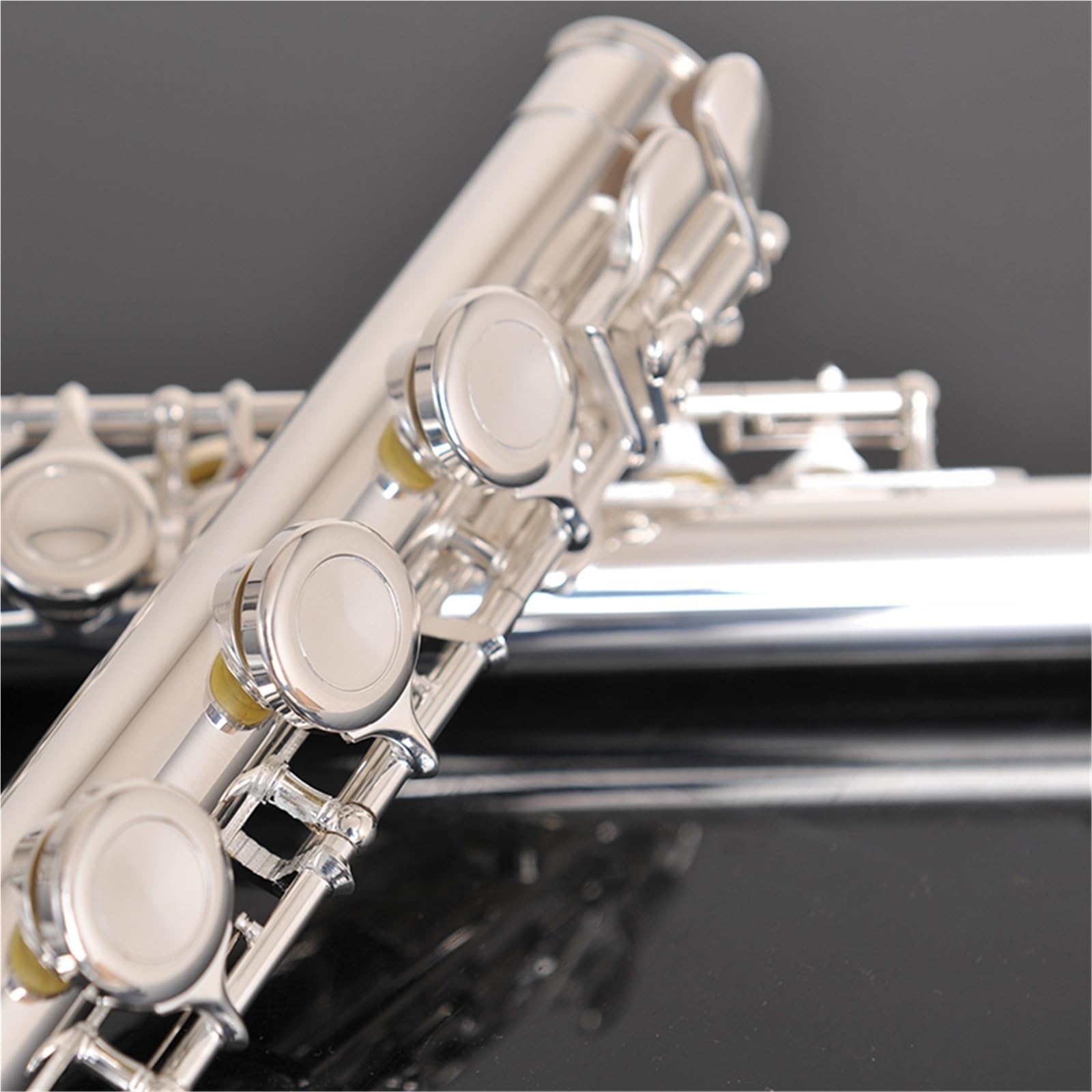 Flûte Performance Professionnelle Flûte À 1617 Trous Trou Ouvert Et Fermé Instrument À Double Usage Clé C Cuivre Blanc Plaqué Argent Pour Débutants(A16)