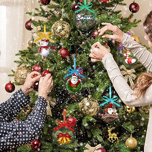 Yesweety G0-8S8R-8DX0 50 Pieces Christmas Hanging Ornaments Set 3''Christmas Ornament Acrylic Blank thumb #4