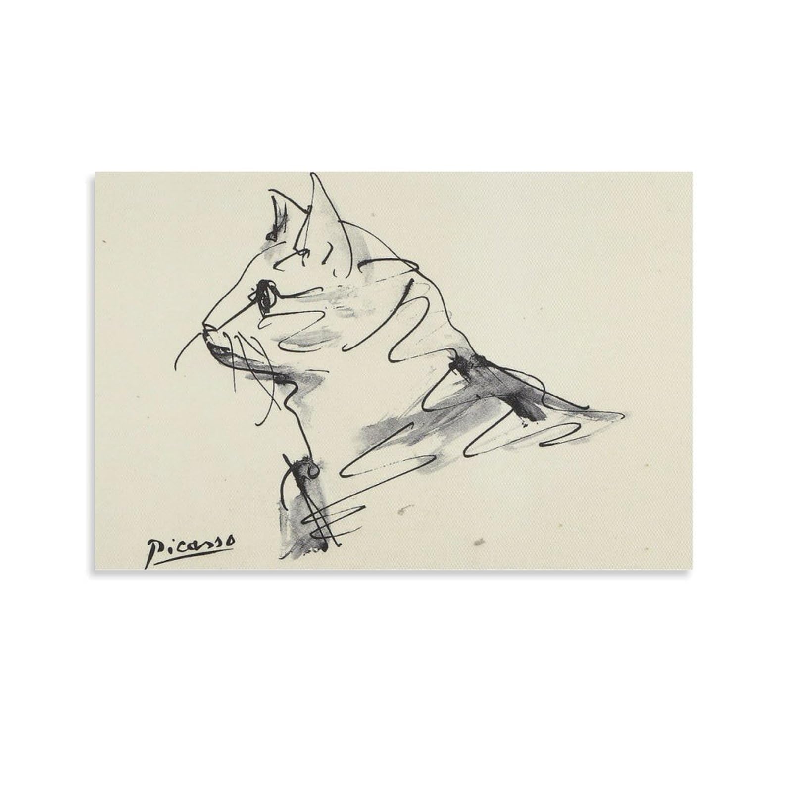 Amazon.co.jp: ピカソ、猫のアートポスター。 絵画 ポスター 印刷