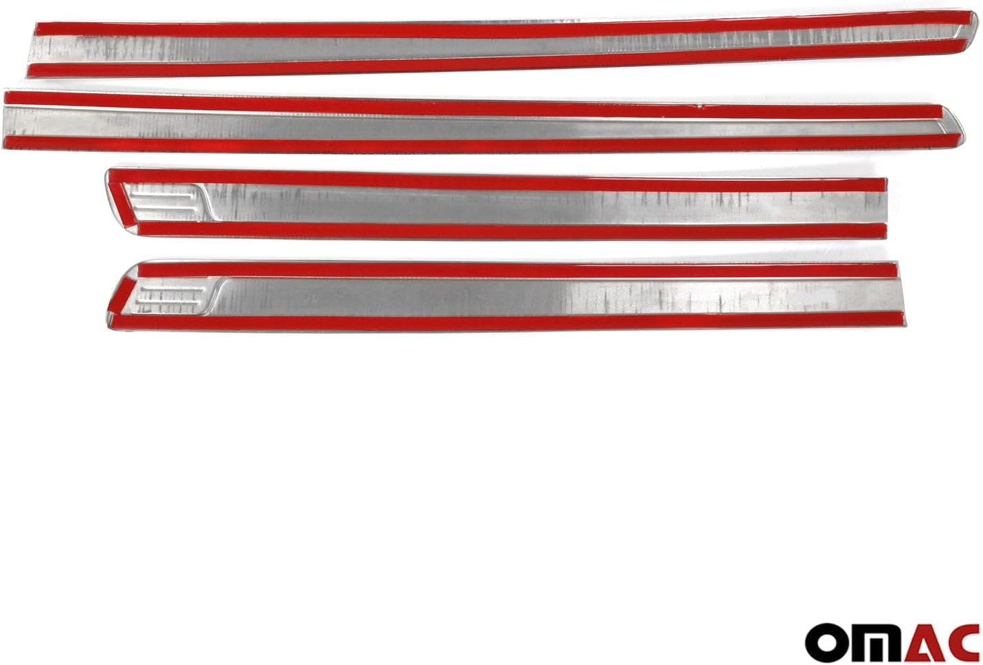 OMAC Side Door Molding Trim for Nissan Frontier 2005-2021 Stainless Steel Silver 4X