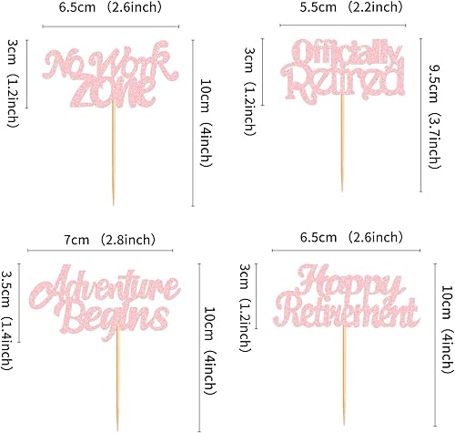 Miniatura 6 de 24 adornos para cupcakes de jubilación oficialmente jubilados sin zona de trabajo, aventura comienza, selecciones de cupcakes, tema de jubilación,