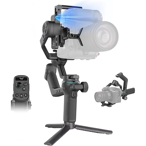 FeiyuTech SCORP-C2 3-Axis Gimbal Stabilizer with AI Tracking for DSLR, Mirrorless & Vlogging Camera, 7.72 lb (3.5 kg) Payload | Quick Landscape/Portrait Switch | Gesture Control