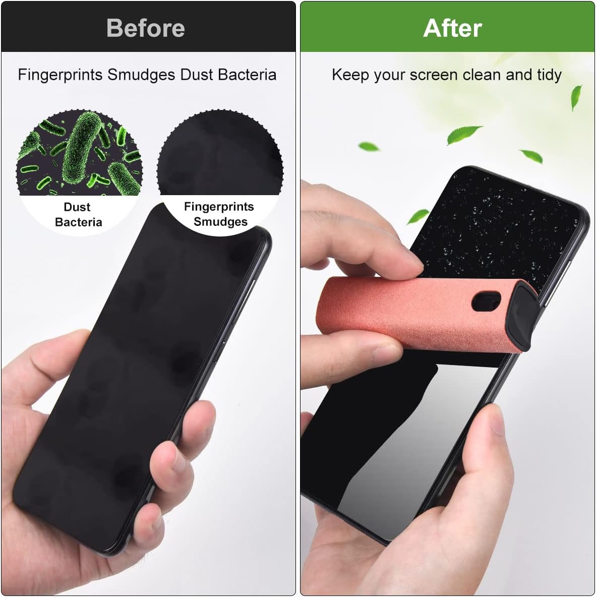 Cell Phone All-in-one Protable Screen Cleaner,Touchscreen Mist Spray Wipes Cleaner for iPhone,iPad,Tablet,Laptop, Notebook,Computer,TV, PC Monitor LCD Flat Screens,Electronic Lens Cleaner Spray,Pink