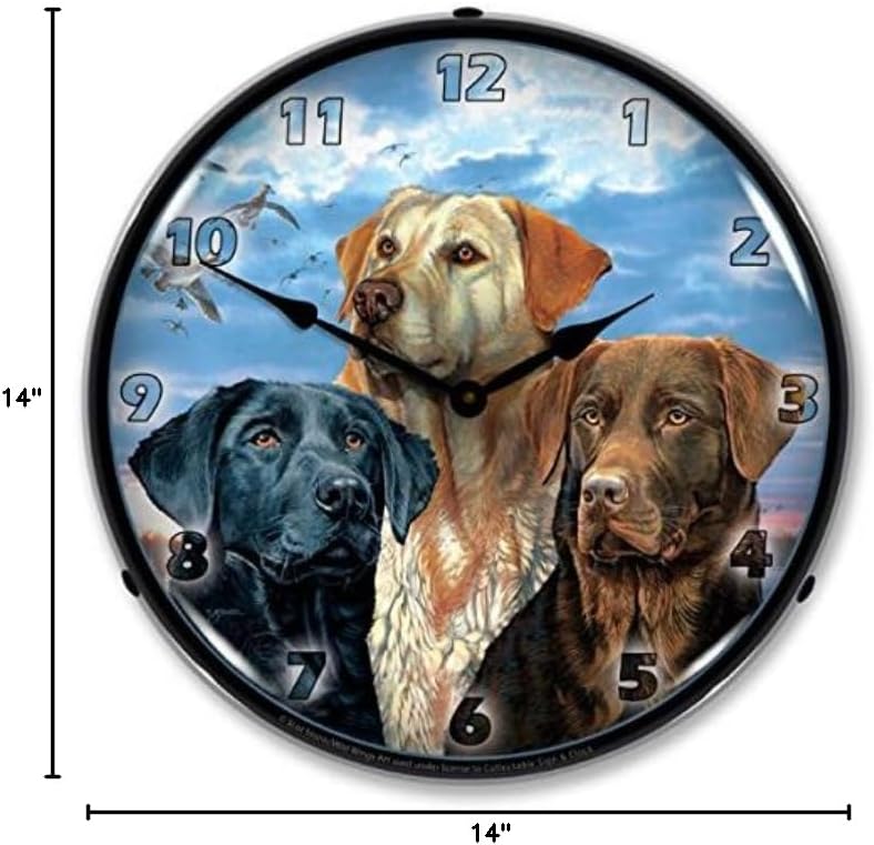 Labrador Retriever By Scot Storm Lighted Wall Clock