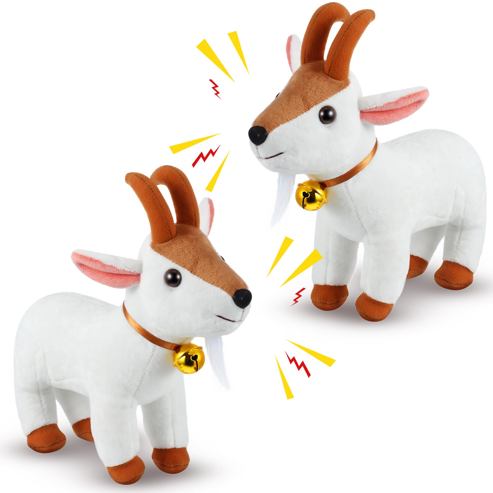 Amazon.co.jp: Halloscume 2ピース ぬいぐるみ 叫び声 ヤギのおもちゃ