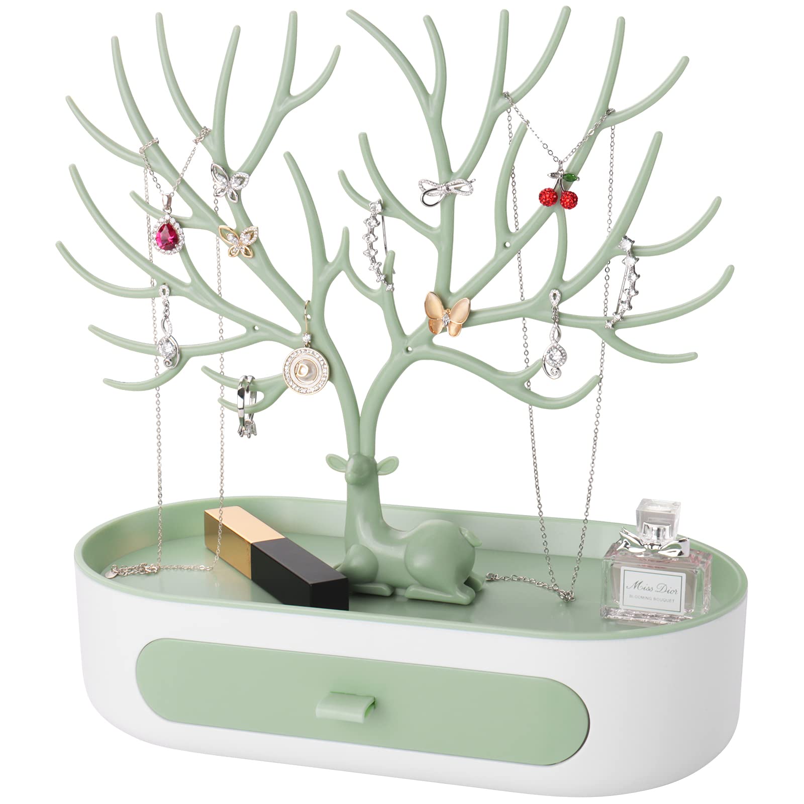 Porte-bijoux Arbre Créatif - Support Collier Boucles D'oreilles - Déco Rangement Bois
