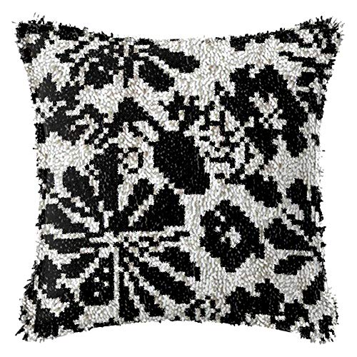 Kit de taie d'oreiller à loquet pour débutant motif noir et blanc
