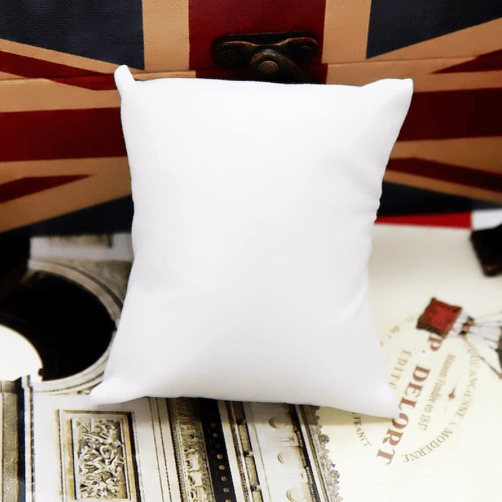 2 Coussins Présentation Montre En PU Beige - Support Pour Bijoux, Bracelets, Décoration Boutique Ou Maison