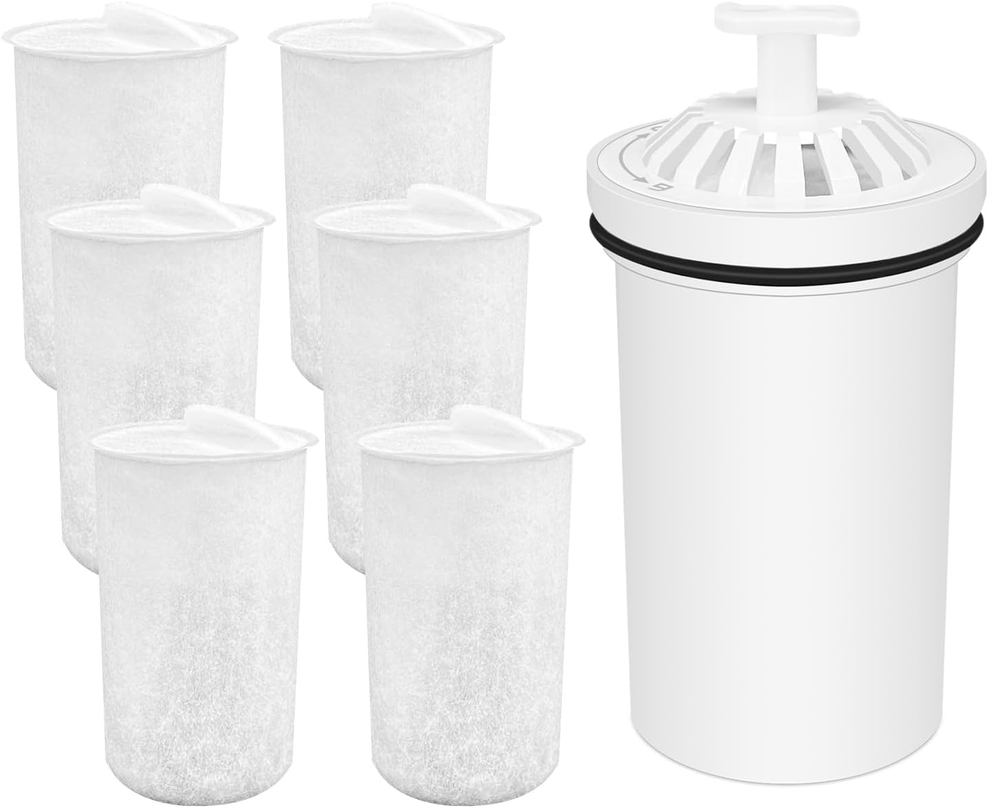 Citivisovd Replacement Filter ompatible with Brita OB11/OB06, 6 Cup Water Filter Pitcher, 6-packilter +1 Reusable Filter Shell.