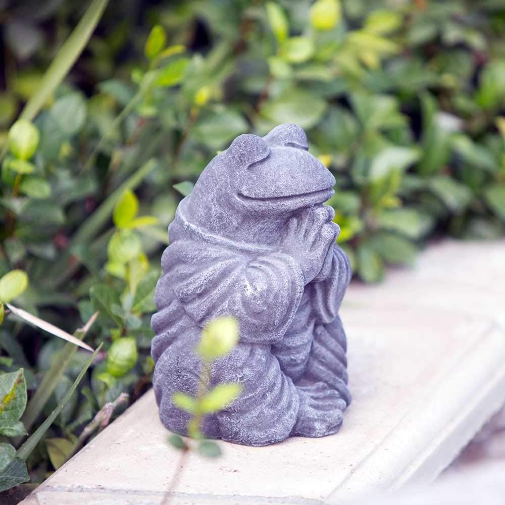 Meditating Frog Garden Statue Sculpture