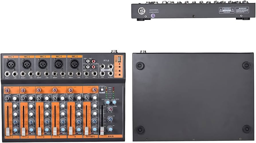 Amazon.co.jp: オーディオミキサー7チャンネルマイクライン