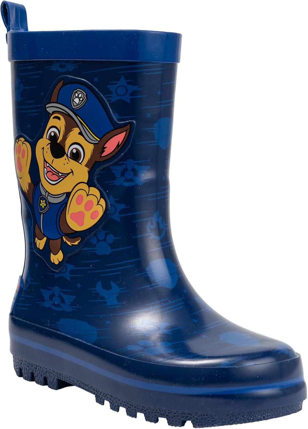 Paw Patrol Toddler Rain and Puddle Boots Waterproof Rubber Outdoor Splash Shoes Slip On Handle Easy Pull Kids Rainwear Footwear for Boys and Girls