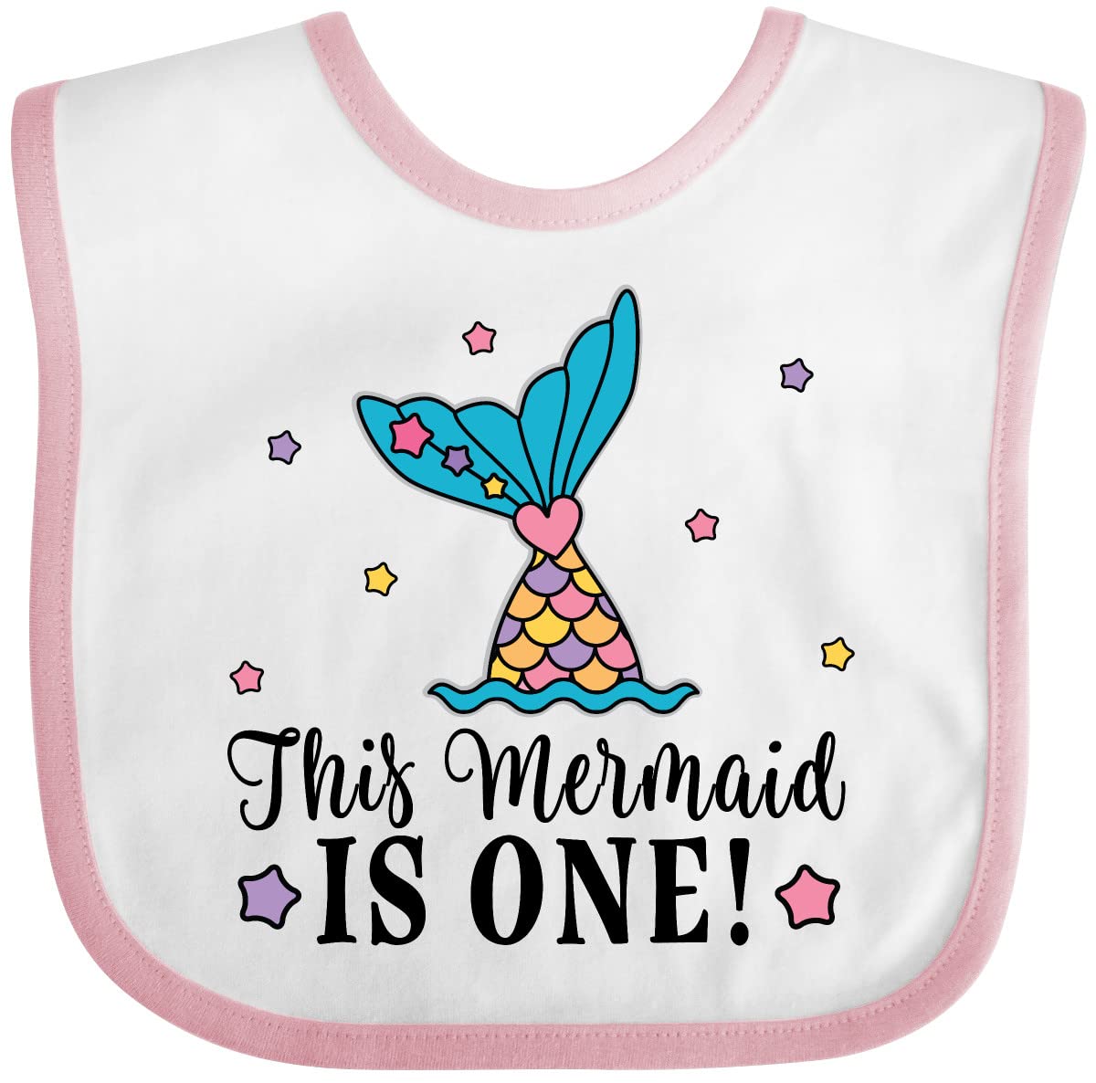 inktastic Mermaid 1st Birthday 1 Year Old Baby Bib