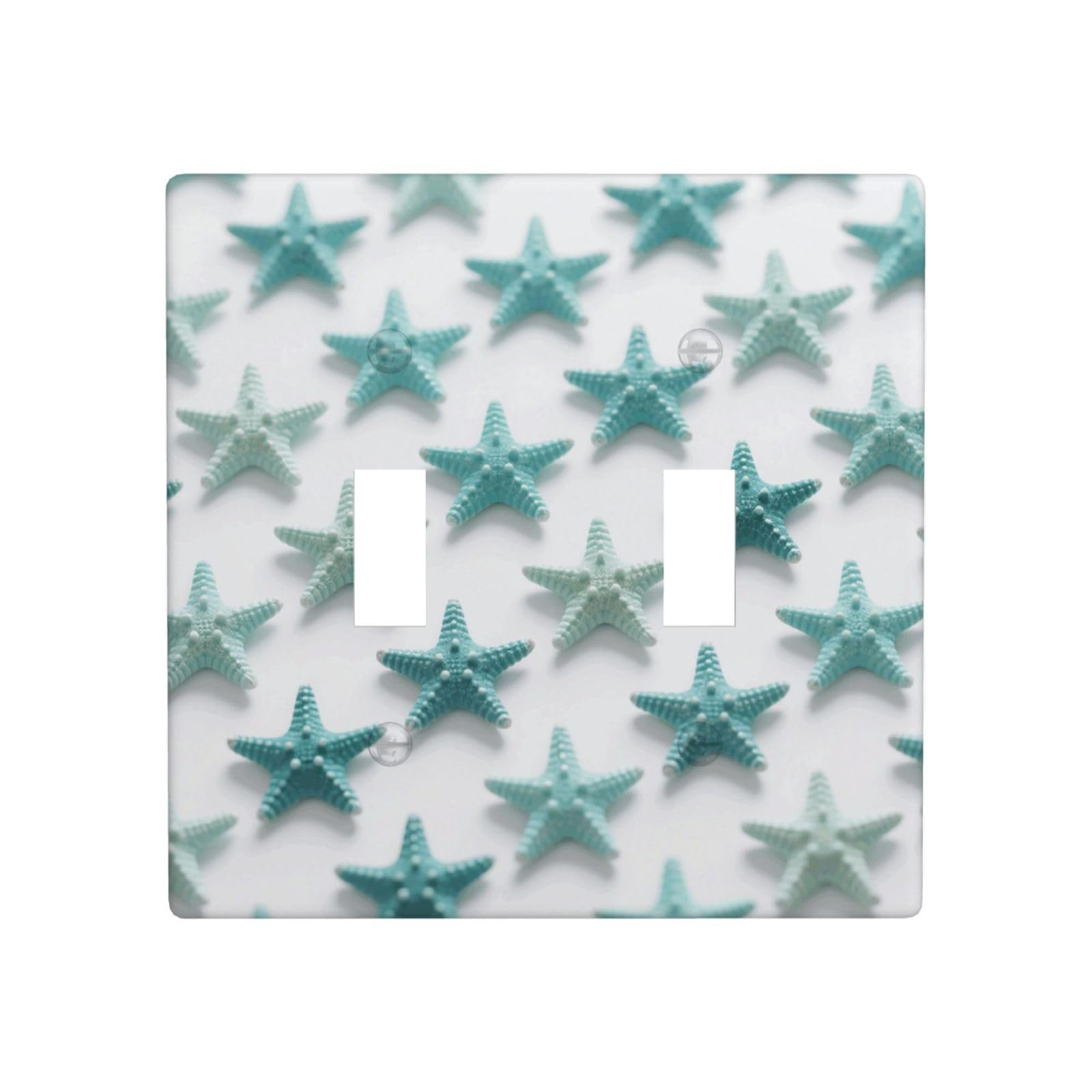 Fekiloot White Decorative Wall Plate Cover 2-Gang Duplex Switch Plate Cover Unbreakable Polycarbonate Double Toggle Light Switch Covers For Kitchen Bathroom Home Decor