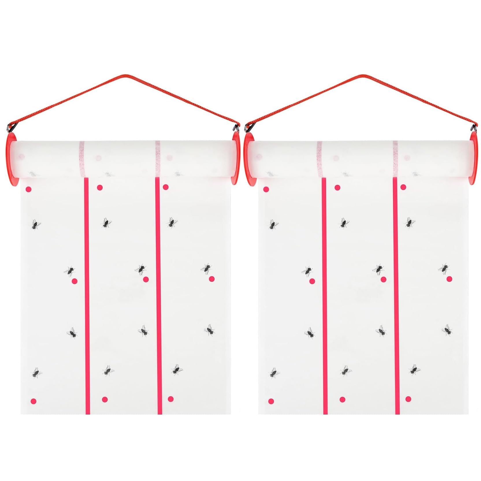 Ruban anti-mouches extérieur imperméable double face 25x5cm en lot de 2