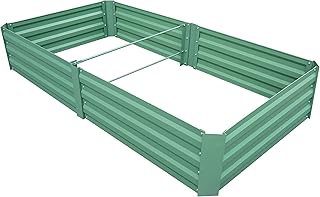 Sponsored Ad - Galvanized Raised Garden Bed Large Metal Outdoor for Gardening Planter Raised Bed Flower Bed Garden Boxes O...