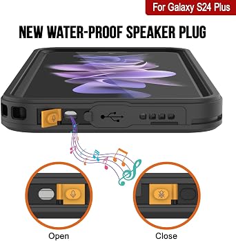 Punkcase for Galaxy S24+ Plus Waterproof Case [StudStar Series] [Slim Fit] [IP68 Certified] [Shockresistant] [Dirtproof] [Snowproof] Armor Cover for Galaxy S24+ Plus 5G (6.7) (2024) [Black]