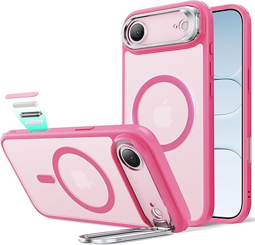 Vista 625 de ESR - Funda para iPhone 15 compatible con MagSafe, funda protectora de grado militar con soporte integrado, cubierta trasera resistente a