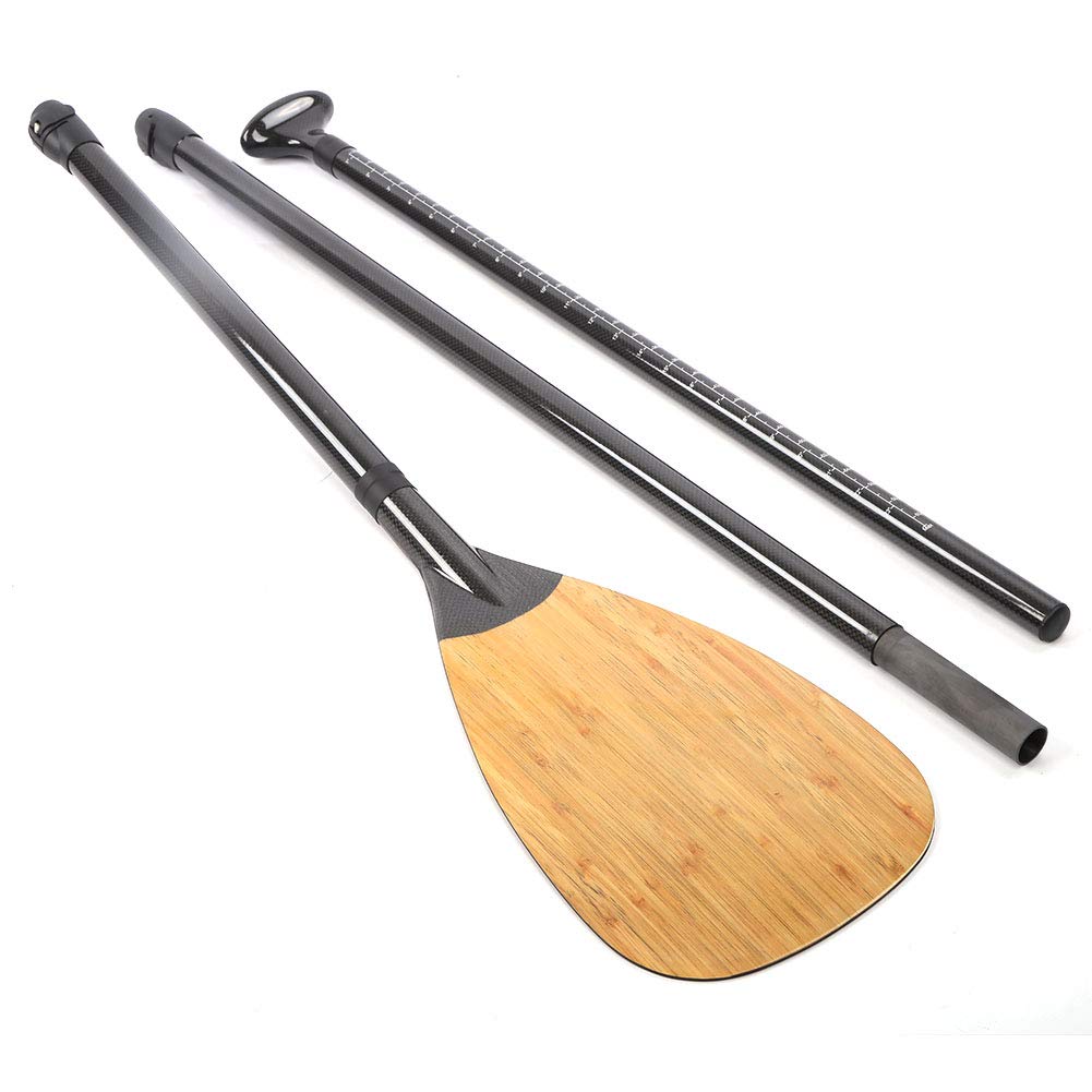 Carbon Paddel Set, 3-teilig Verstellbares SUP Paddel für Kajak Surfbrett Schlauchboot, Kohlefaser Ruder Zubehör für Stand Up Paddle Wassersport und Freizeit