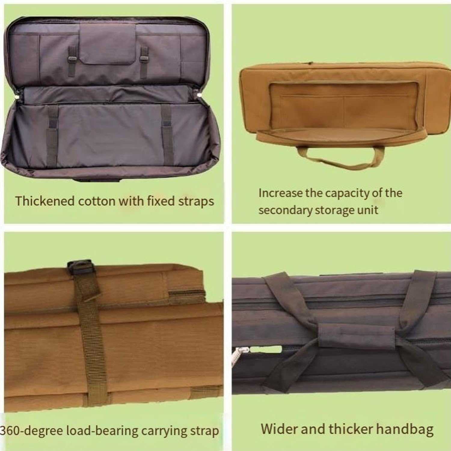 Tattico Fodero Del Fucile Morbido Custodie Per Carabine, 60/70/85/100/120 Cm Custodia Doppia Per Fucile, Valigetta Pistola Softair, Fucile Custodia Per Trasporto Per Fucile Carrging A,110cm