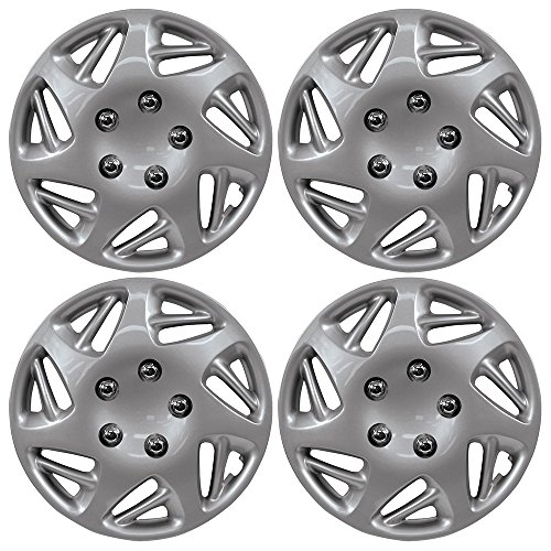 Custom Accessories 96901 Trophy 15" Painted Wheel Cover with Chrome Nut, Set of 4 #1