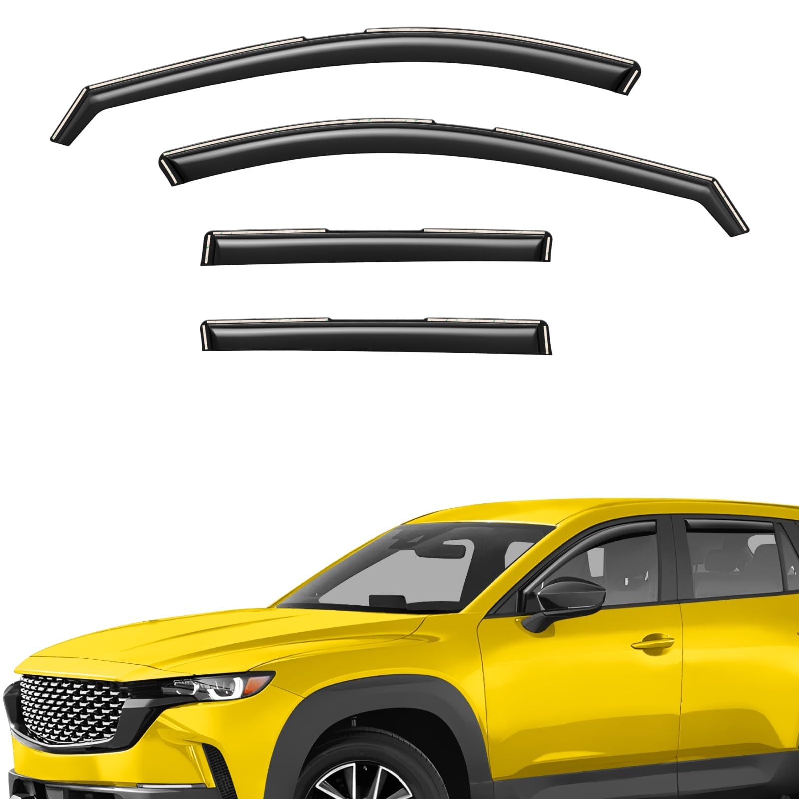 Extra Durable Window Deflectors in-Channel Window Visors Rain Guards Fit for Mazda CX-50 2023-2025, Sun Visors, Wind Vent for Shades, Exterior Car Accessories - 4pcs. AG0755